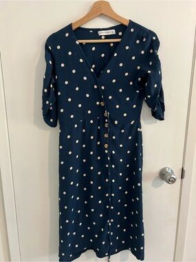 Faithfull the Brand | Dresses | Faithfull The Brand Green Polka Dot Dress |  Poshmark